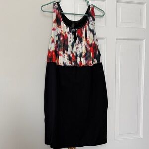 Lane Bryant Black and Multicolor Mini Dress